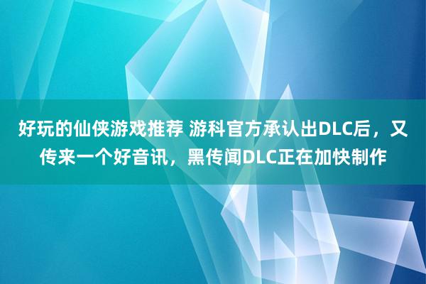 好玩的仙侠游戏推荐 游科官方承认出DLC后，又传来一个好音讯，黑传闻DLC正在加快制作