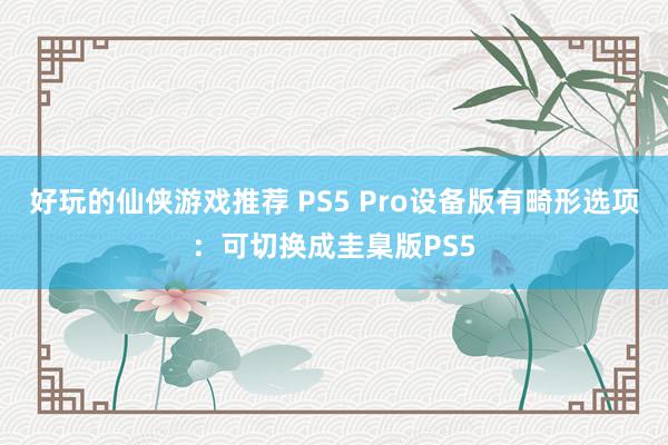 好玩的仙侠游戏推荐 PS5 Pro设备版有畸形选项：可切换成圭臬版PS5